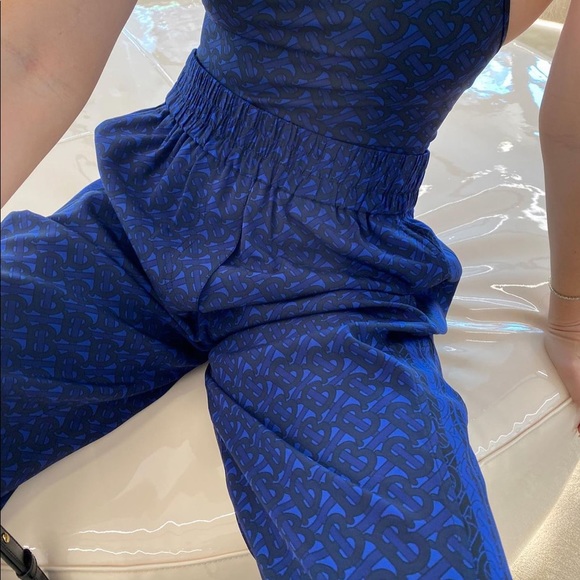 Burberry Pants - Burberry Blue Monogram Jumpsuit